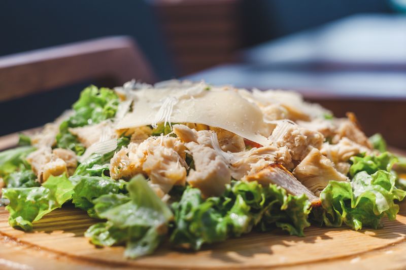 House Caesar Salad with romaine and parmesan